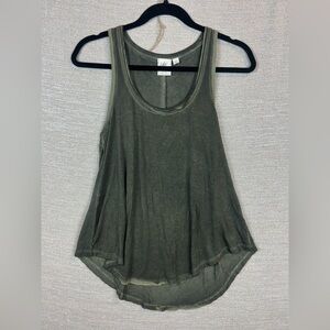 White Crow Size XS Green Washed Out Racerback Muscle Tank Top Buckle Brand